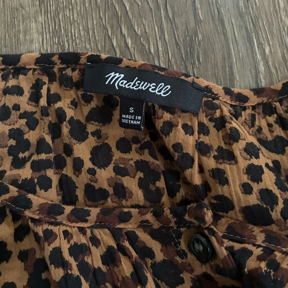 Madewell Leopard Puff Sleeve Blouse